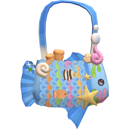 gyaru summer ocean tropical fish colorful purse