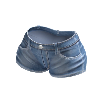 Low Waist Denim Shorts - Light
