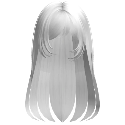 ♡ fluffy shy anime straight hair (white)
