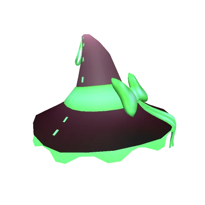 Shining Green Halloween Witch Hat