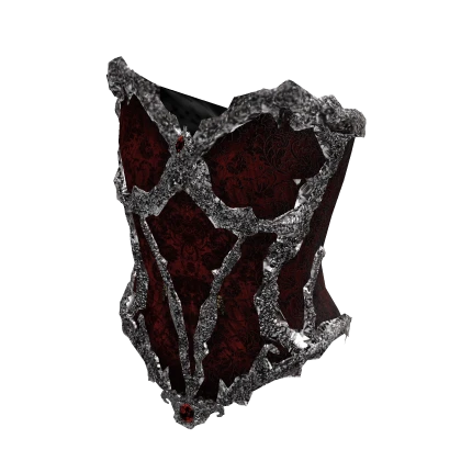 Red Silver Royal Jeweled Corset