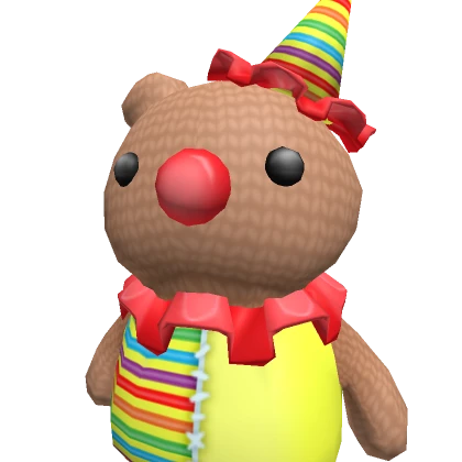 JUMBO Clown Bear Doll - on back