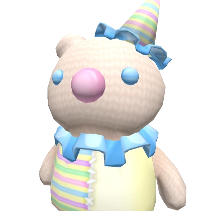 JUMBO Pastel Clown Bear Doll - on back