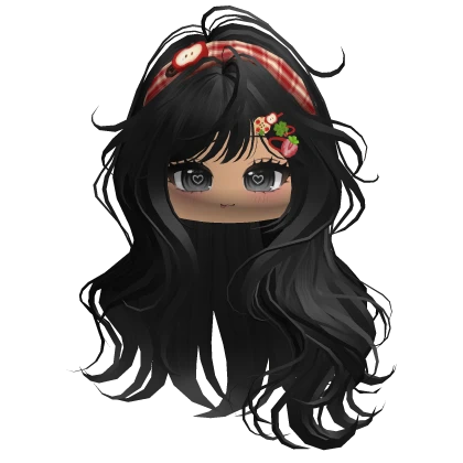 Black Mori Kei Igari Hair w/ Cute Face 