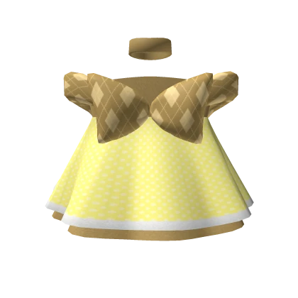 💙🎀3.0 Cute yellow dress with polka dots