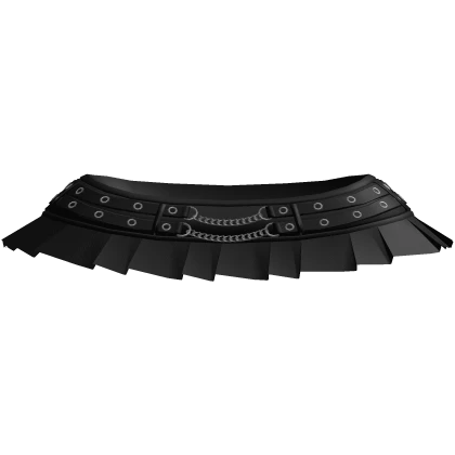 gothic pleated vkei belted chained skirt black
