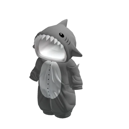 Cute Plushie Shark Onesie - Grey