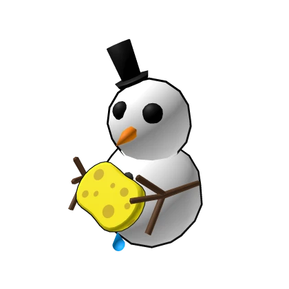 Snowman Buddy Holding a Sponge (Shoulder)