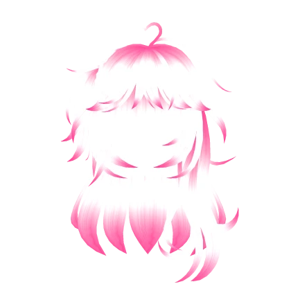 Glowing Pink Anime Long Hair