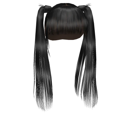 𝓖 Black HD Slick Pigtails