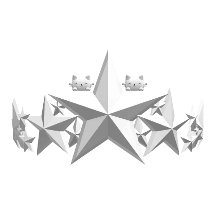 White Kitty Star Crown