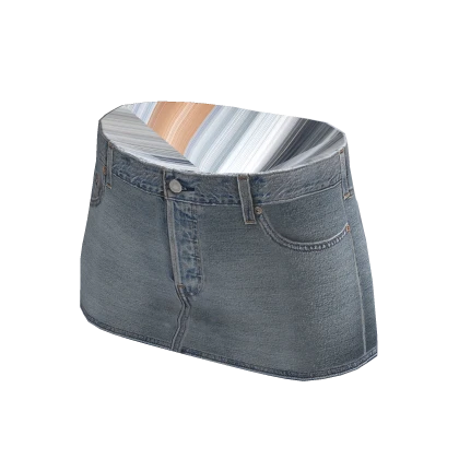 Light Blue Denim Mini Skirt