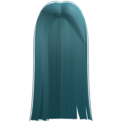 Long Teal Straight Popular Trendy Girl Hime Hair