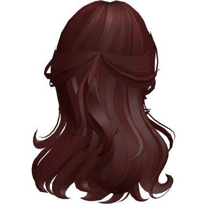 ♡ Long Half Up Half Down Swirls in Red