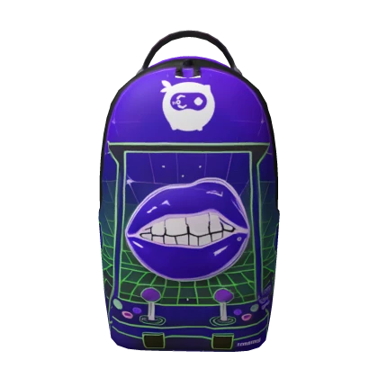 Purple Retro Lip Arcade Backpack 🎮👄