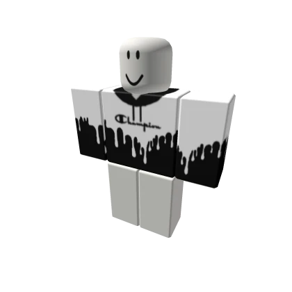 ♟️ black and white dripy champion shirt ♟️ chapion