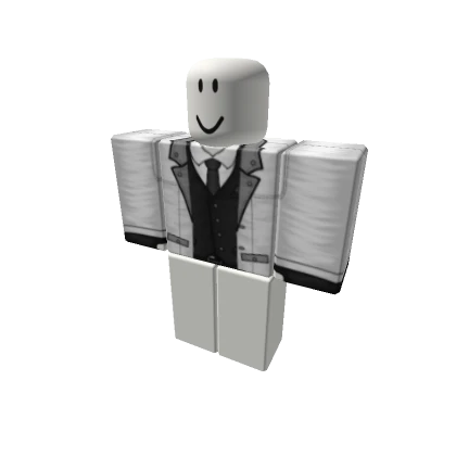 White Long Suit w/ Vest and Gloves +