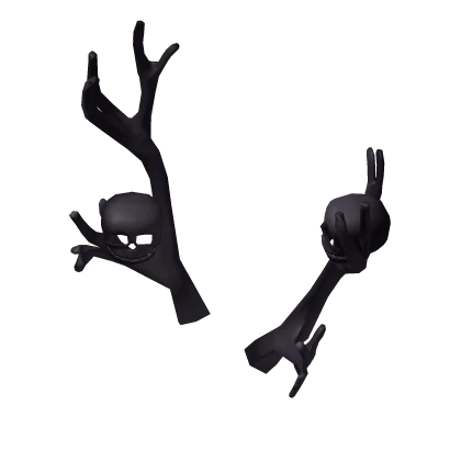 Noir Riddling Skull Antlers