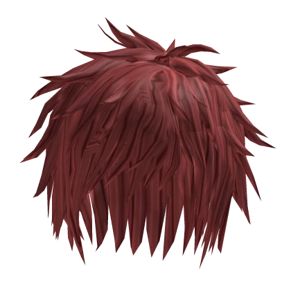 red spiky messy boy hair