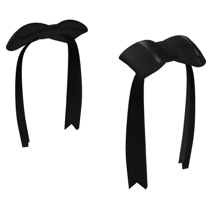 ♡ Dainty Black Shoulder Ribbons