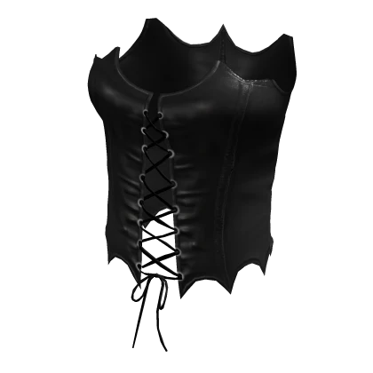 Black Vampire Leather Crop Top