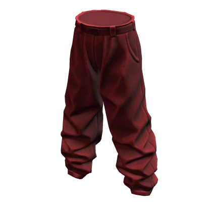 Y2K Baggy Dress Pants – Red