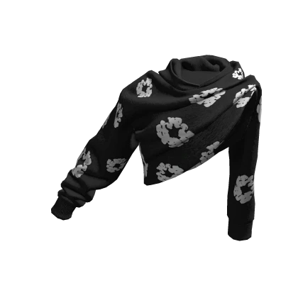 Black Denim Tears Raised Hoodie