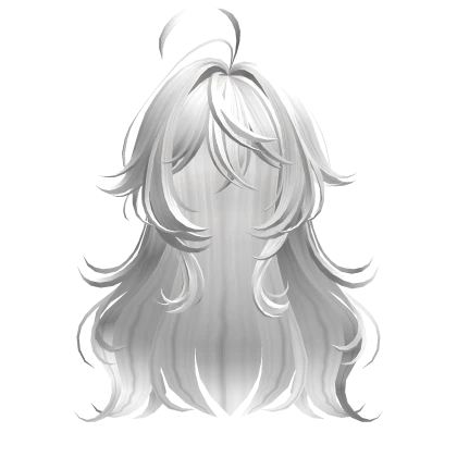 White Cute Anime Girl Hair