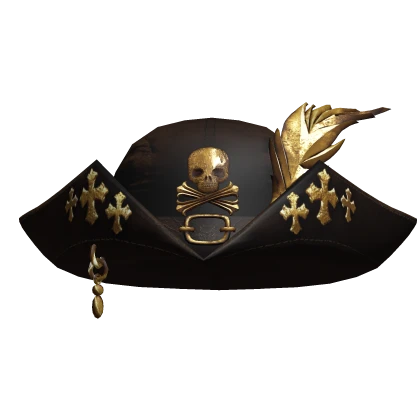 Brown & Gold Skull Pirate Hat [Pirate Set]