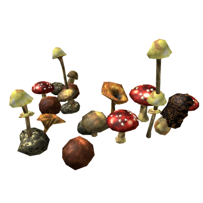 Cute Whimsy Cottagecore Forest Mushrooms Trail  