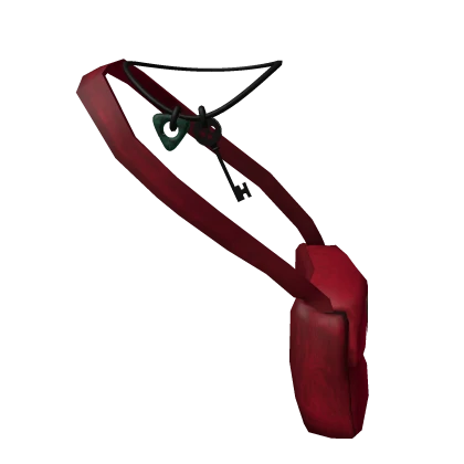 Coraline Bag w Key Portal Necklace in burgundy 3.0