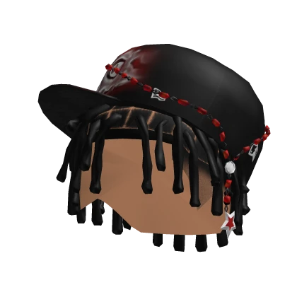Black Skeleton Cap w/ Dreads
