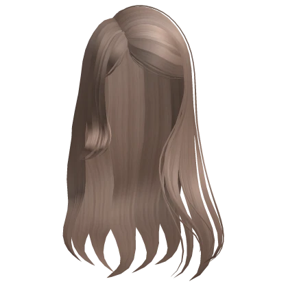 Long Sleek Side Bang Hair (Milktea)