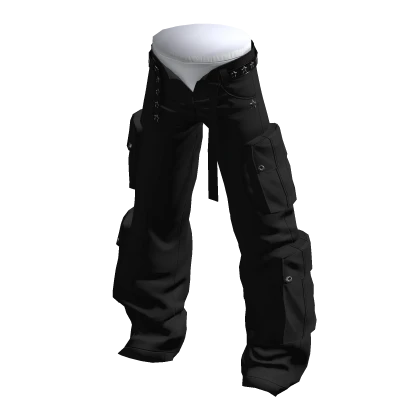 Y2K Baggy Cargoes Monochrome