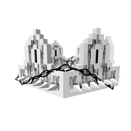 Black Onyx Gothic Thorned Chained 8-Bit Crown