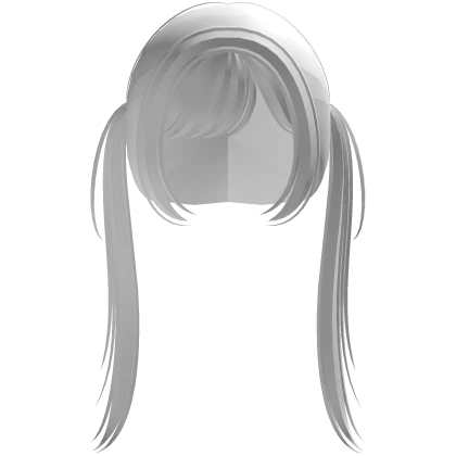 ꒰♡꒱ long delicate pigtails in white