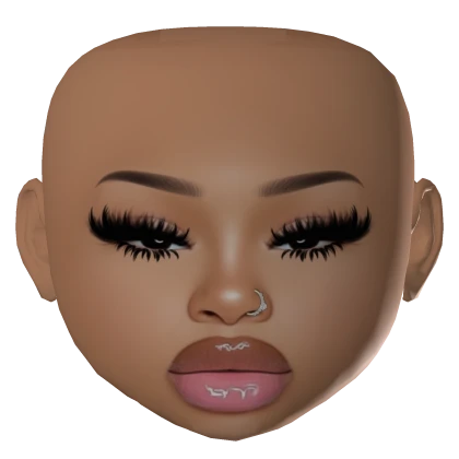 girl kid mesh head makeup piercing baddie  lashes