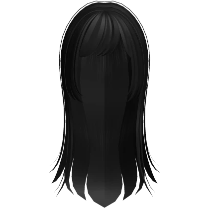 creepy protagonist emo hair in black