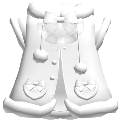 cute fluffy cozy winter coat in white