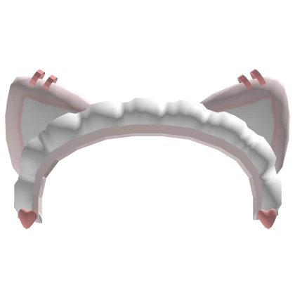 kawaii pierced fluffy cat ears headband in red