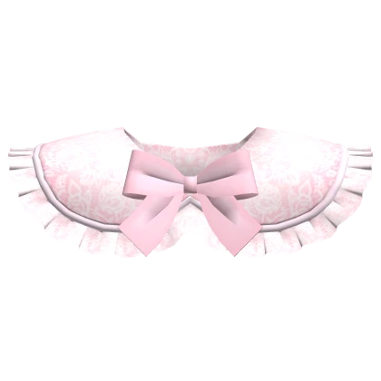 pretty lace collar w ruffles 3.0 baby pink
