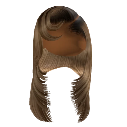 Side Part W/ Curled Bangs [Blonde & Brown]