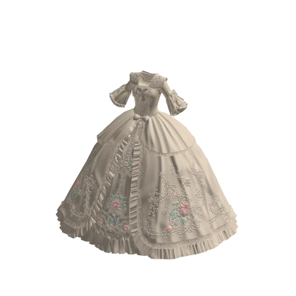 ♾️ White rococo style gown