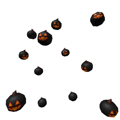 Falling Black Jack-o-Lanterns