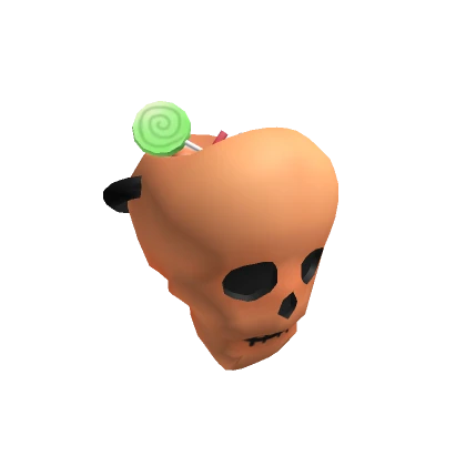 Skull Halloween Pail Orange