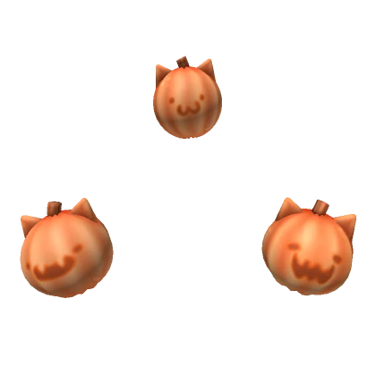 Kawaii Cat Pumpkins Orange