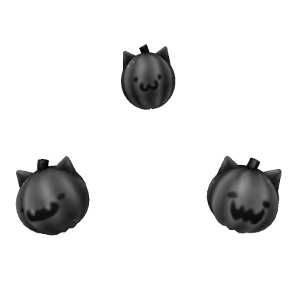 Kawaii Cat Pumpkins Black