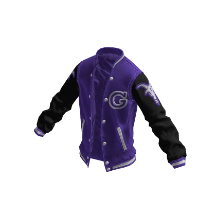 College Jacket | Purple White Black