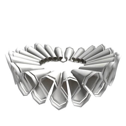 White Modern Jester Neck Ruff