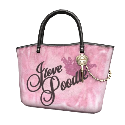 Vintage Couture Velour Tote Bag | Light Pink